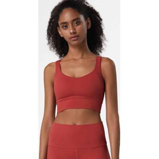 👉 Sport BH rood l active Huidvriendelijke naakt sportbeha Crossback schokbestendig fitnessvest (kleur: Cayenne maat: L)