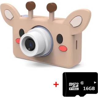 👉 Sportcamera active kinderen D9 8.0 megapixellens Mode dunne en lichte mini digitale met 2.0 inch scherm&girafvorm beschermhoes&16G geheugen voor
