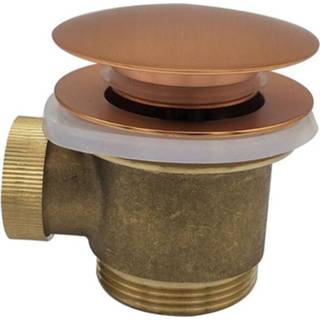 👉 Badafvoer Aqua Splash Clickwaste 5/4 Voor Vrijstaand Bad Geborsteld Koper 8719304916833