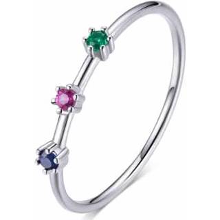 Damesring zilveren 8 active vrouwen S925 Sterling eenvoudige bloem Zirkoon damesring, maat: