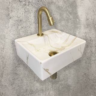 👉 Fonteinset carrara keramiek rechthoek star midden Boss & Wessing 33.5x29x11.5 cm 8719304918783