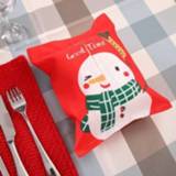 👉 Kerstcadeau papier active 4 STUKS Tissue Cover Cartoon Doek Doos Auto Decoratie Lade Zak Gift (Sneeuwpop)
