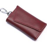 👉 Sleutelhanger rood active Multifunctionele Litchi textuur lederen tas autosleutel (watermeloen rood)