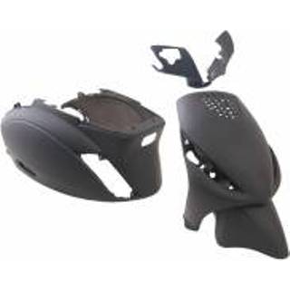 Piaggio Scherm Plaatset Zip mat zwart Zwart Scherm/Plaatset Piaggio Zip 4 Delig mat