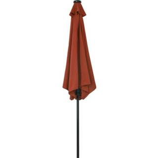 Parasol terracotta active met LED-verlichting en stalen paal 300 cm 8720286164396