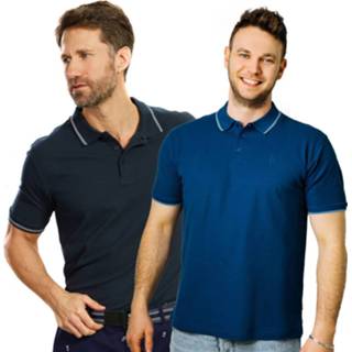 Polo shirt met Knoopjes, Marineblauw, Maat L