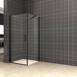 👉 Douchecabine zwart Aqua Splash 100x100x200 cm Klapdeur 8 mm Nano Coating Mat 8719304916536