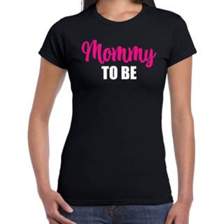 👉 Shirt active vrouwen zwart Mommy to be t-shirt voor dames - Cadeau aanstaande moeder/ zwanger