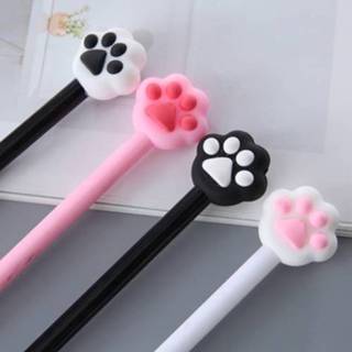 Briefpapier gel active 10 STKS Cat Paw Pennen Signature Pen School Office Gift Levering in willekeurige kleur