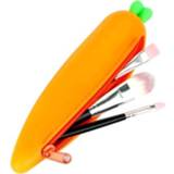 👉 Briefpapier siliconen active Vegetable Series Potloodzak Vormige pennenbakje Creatief voor de basisschool, stijl: wortel