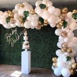 👉 One-Size veel kleurig Decoratieve ballon en kunstmatige bladset 21st