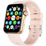 👉 Smartwatch goud active D06 1,6 inch IPS kleurenscherm IP67 waterdicht smartwatch, ondersteuning sportbewaking / slaapbewaking hartslagbewaking (goud)