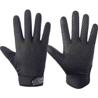 Fiets zwart antislip l active HSLEJP Buitensporten Ademend touchscreen fietsen Handschoenen met lange vingers, maat: (zwart)
