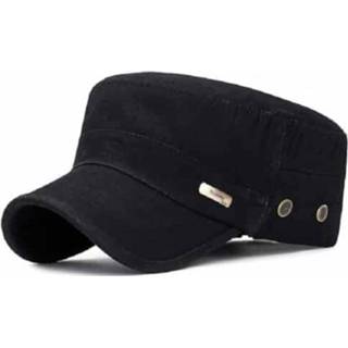 👉 Bamboekatoen zwart active mannen Heren gewassen nood bamboe katoenen doek Cap grote mesh platte pet (zwart)