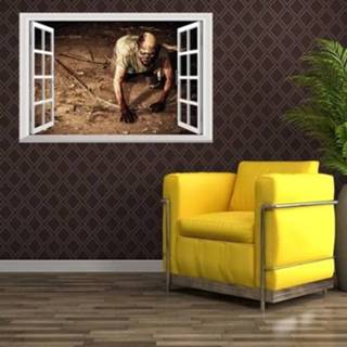 👉 Muursticker active Creatieve 3D Nep Windows Muurstickers Halloween Kruipende Zombie Stickers Woonkamer Slaapkamer Decoratie Benodigdheden, Grootte: 48.5 * 72cm