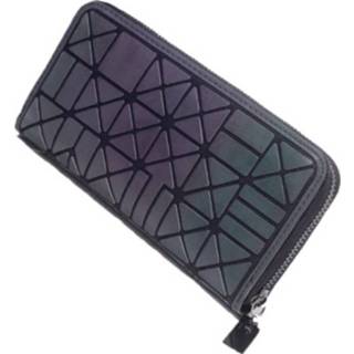 👉 Portemonnee active vrouwen Y800 Dames Lange Portefeuilles Geometrische Lattice Clutch Bag (Kleurrijke D)