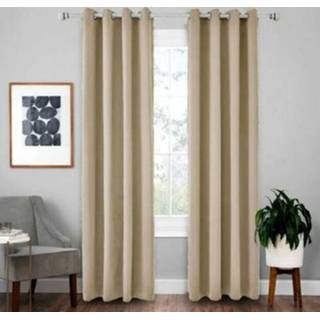 👉 Gordijn active 4 STUKS Hoge precisie Schaduwdoek Isolatie Massief Gordijn, Afmeting: 52× 95 Inch ?132 × 240 CM? (Teint)