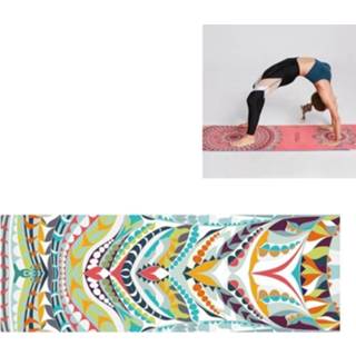 👉 Antislip yogamat active Draagbaar bedrukt voor milieubescherming, afmeting: 185 x 63 cm (beoefenaar)