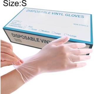 👉 Handschoenen transparante PVC s active 100 STUKS Wegwerp Onderzoekshandschoenen Huishoudelijke Aanraakbare Beschermende Handschoenen, Maat: S.