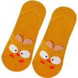 👉 Onzichtbare sokken active meisjes Stereo ondiepe mond schattige cartoon katoenen meisje zeilboot (kurkuma)