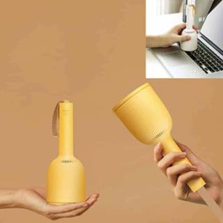👉 Stofzuiger geel active Mini draagbare desktop huishoudelijke reinigingsmachine computertoetsenbord stofverwijderaar (geel)
