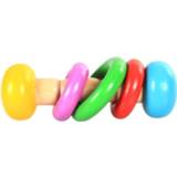 Rammelaar houten active baby's kinderen Baby Bel Speelgoed Tafelbel Rammelaars Muziekinstrument Educatief Grappige Pasgeborenen Handvat Bells (drie ringen)