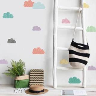 👉 Muursticker transparante active Woonkamer Achtergrond Meubels Wanddecoratie Sticker, Stijl: Cloud PA105