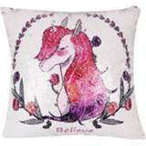 👉 Kussenhoes active Sequin Unicorn decoratieve kussenhoezen Omkeerbare kussensloop, afmetingen: 40 x cm