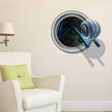 👉 Muursticker active 3D-bal verwijderbare muurstickers, afmetingen: 60 x 58 0,3 cm