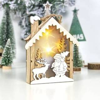 👉 Lightboard houten active 2 STUKS Kerst Cabin Light Board Decoration (Kerstboom)