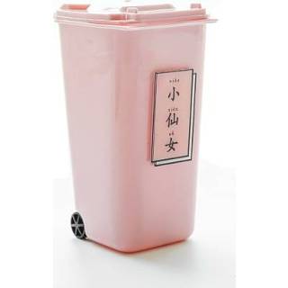 👉 Pennenhouder roze active meisjes Cute Girly Heart Pink Trash Can Student Desktop Storage Bucket (Little Fairy)