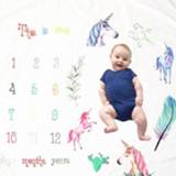 👉 Tapijt active kinderen baby's DIY foto rekwisieten fotografie doek baby (eenhoorn)