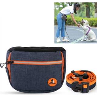 👉 Heuptas blauw active MOVEPEAK Pet Snack Bag Leash Training Outing Dog (Dark Blue)