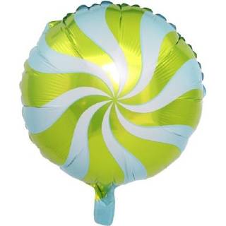 👉 Lollipop groen aluminium active 5 STKS Ronde Candy Film Ballon voor Bruiloft Decoratie, Afmeting: 45x45cm (Groen)