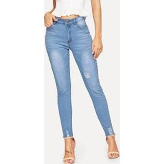 👉 Skinnyjeans blauw s active Stretch skinny jeans voeten broek potlood (kleur: maat: S)