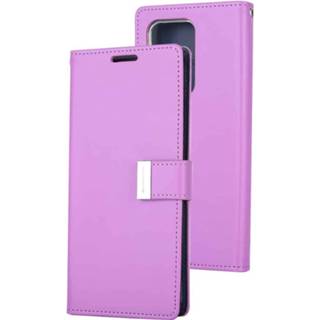 👉 Dagboek paars PU leer active GOOSPERY RICH Voor Galaxy S20 Ultra + TPU Crazy Horse Texture Horizontaal Flip Leren Case, met Kaartsleuven&Portemonnee&Fotolijst (Paars)