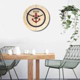 👉 Wandklok houten active Schip Anker Patroon Thuiskantoor Slaapkamer Decoratie Mute Wandklok, Afmeting: 28cm