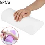 👉 Spons wit active mannen 5 STKS Zachte Handsteunen Wasbaar Handkussen Kussenhouder Armleuningen Nail Art Manicure Kussen (Wit)