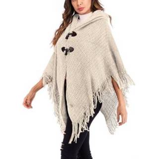 👉 Gebreide sjaal wit active vest jas blouse (kleur: maat: one size)