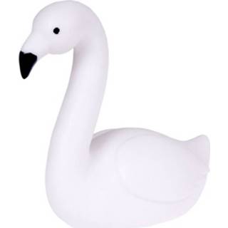 Nachtlamp wit kunststof kinderen led flamingo 15 cm