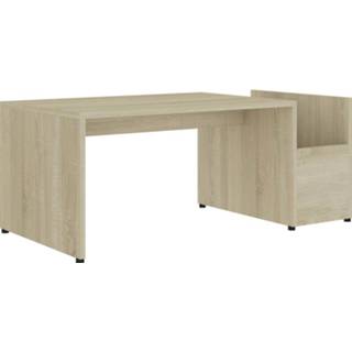 👉 Salontafel steigerhout bruin Vidaxl 90x45x35 Cm Spaanplaat Sonoma Eikenkleurig 8720286017180