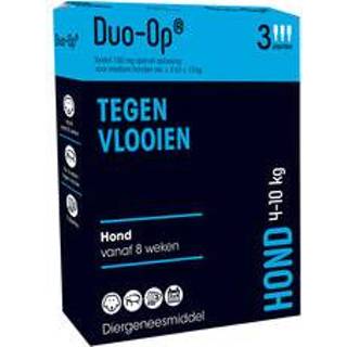 👉 Pipet Duo-Op Hond 4 tot 10 kg - 100 mg 3 pipetten 8713112004560