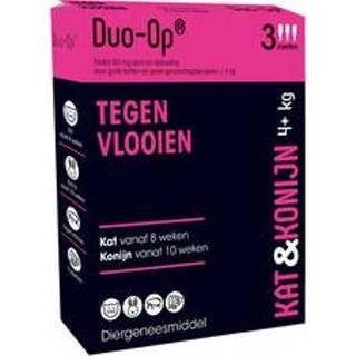 👉 Pipet Duo-Op Kat en Konijn vanaf 4 kg - 80 mg 3 pipetten 8713112004553