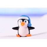 Mobiele telefoon blauw active 2 PCS Winter Penguin Doll hanger Toy vlezige decoratie, specificatie: Blue Hat