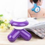 👉 Massager paars small active 10 STKS Creative Three-legged Mini Electric (paars)