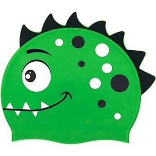 👉 Dinosaurus siliconen active kinderen Cartoon Comfortabele badmuts (Green1)