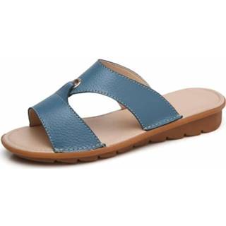 👉 Sandaal blauw 36 active vrouwen Platte casual mode wilde sandalen voor dames (kleur: blauw, maat: 36)