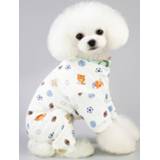 👉 Pyjama m active 2 STUKS Leuke voor Kleine Honden Kattenkleding, Maat: (Voetbal)