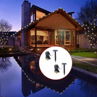 👉 Zwart male wit VidaXL zonne LED string light warm 2 stuks 8718475571544