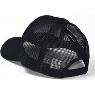 👉 Hoed zwart active Zomer Katoenen Mesh Opening Paardenstaart Zonnebrandcrème Baseball Cap, Specificatie: æ? æ ? (Zwart)